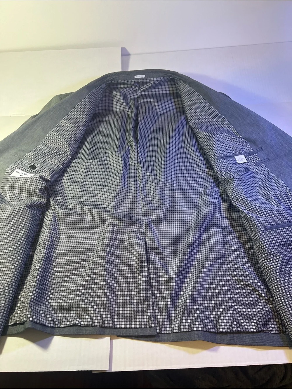 Saddlebred Men's Grey Two-Button Sport Coat 54L #0037
